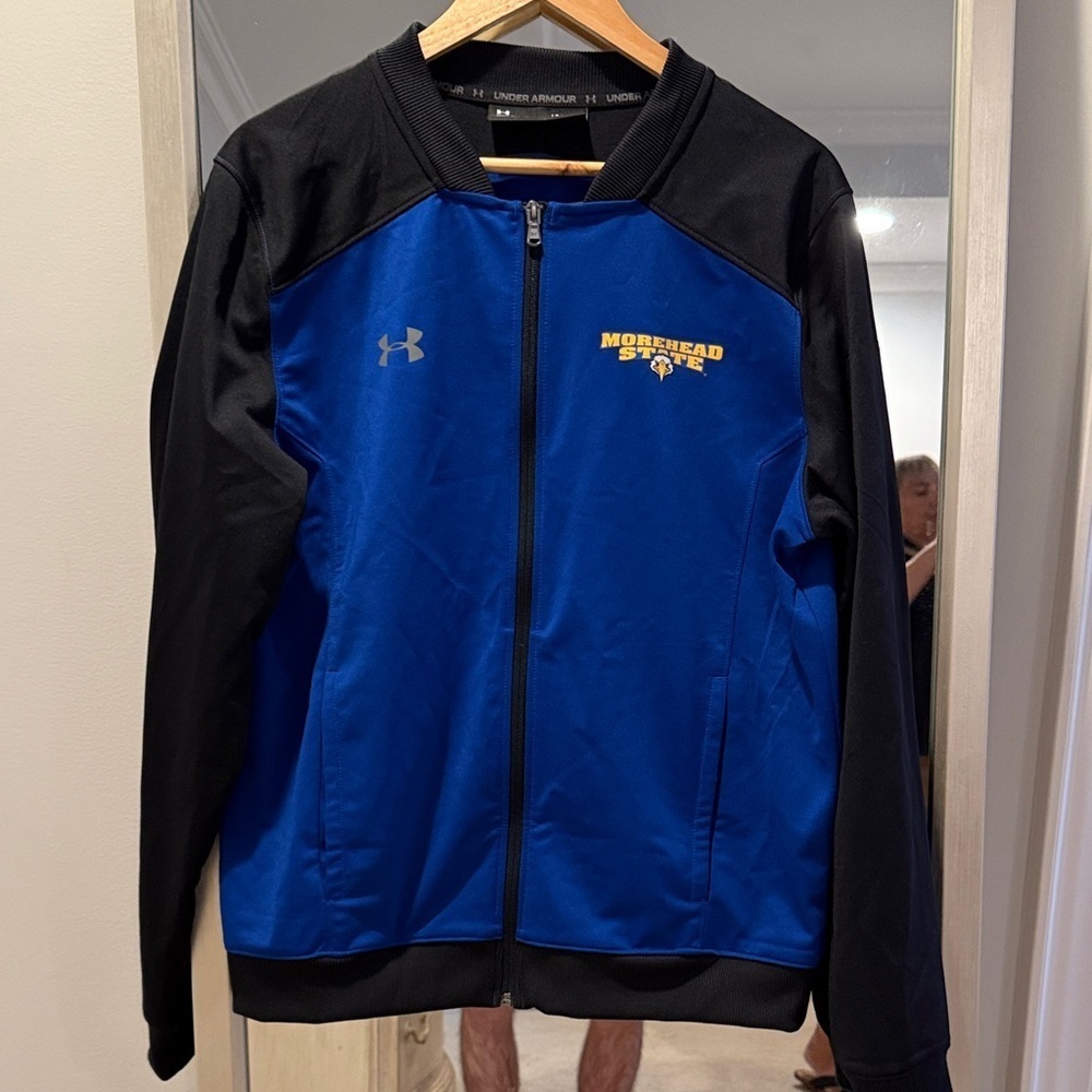 NWOT Under Armour Black and Blue Morehead State Champion Jacket (41)
